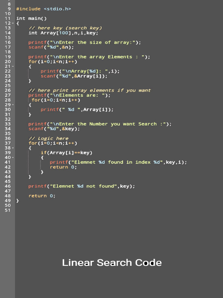 Linear and Binary Search - Bubble Sort - Programs | PDF | Algorithms ...
