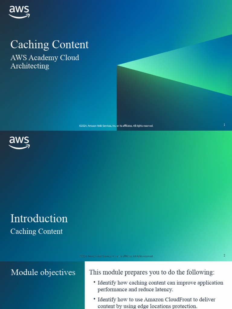 Caching Strategies with AWS Services | PDF | Cache (Computing) | Denial ...