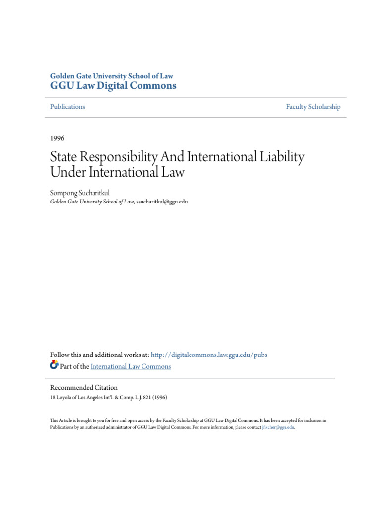 State Responsibility in International Law | PDF | International Law ...