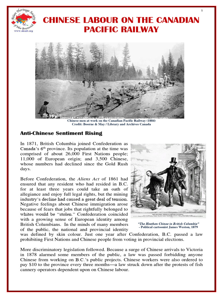 AHSNB-Chinese-Labour-on-the-CPR_Final | PDF | British Columbia