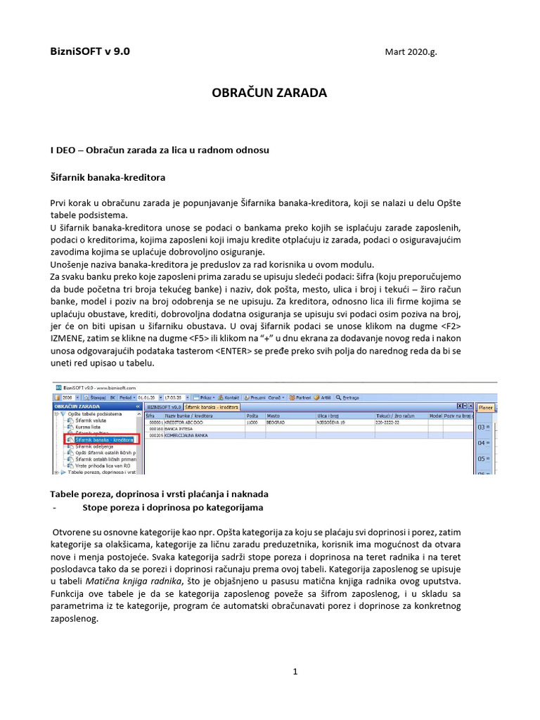 uputstvo-BS-obracun Zarada | PDF