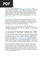 Motor Vehicles Act 1988: Key Notes | PDF