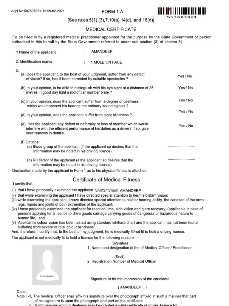 Nj Cis Form A
