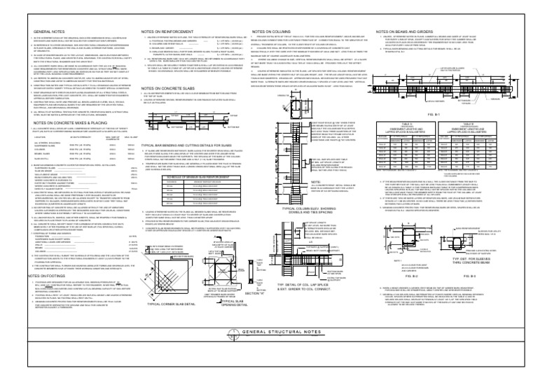 FN PL 02 General Structural Notes Page 1 | PDF | Concrete | Building ...