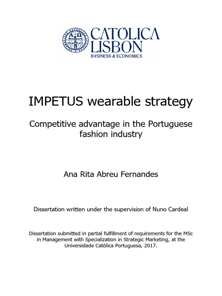 Ana Rita Fernandes - MSC Dissertation - IMPETUS Wearable Strategy | PDF ...