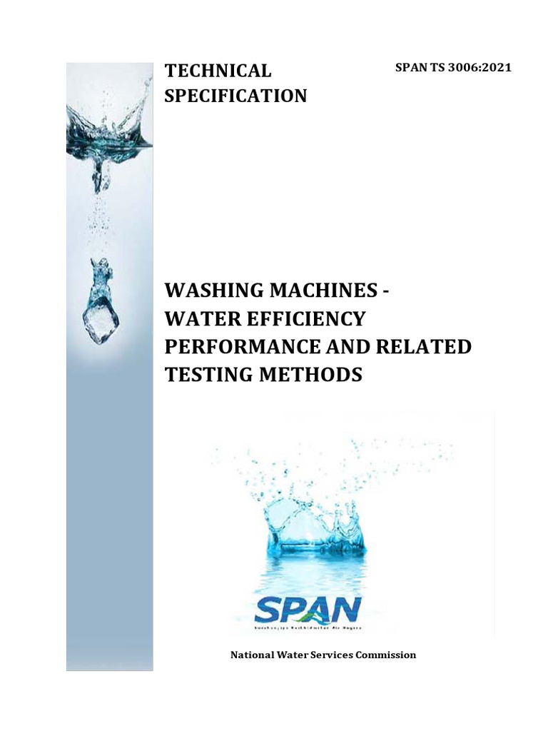 Washing Machine Water Efficiency Standards | PDF | Washing Machine ...
