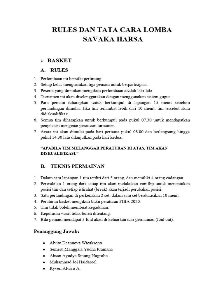 Rules dan tata cara lomba savaka rev salinan pdf