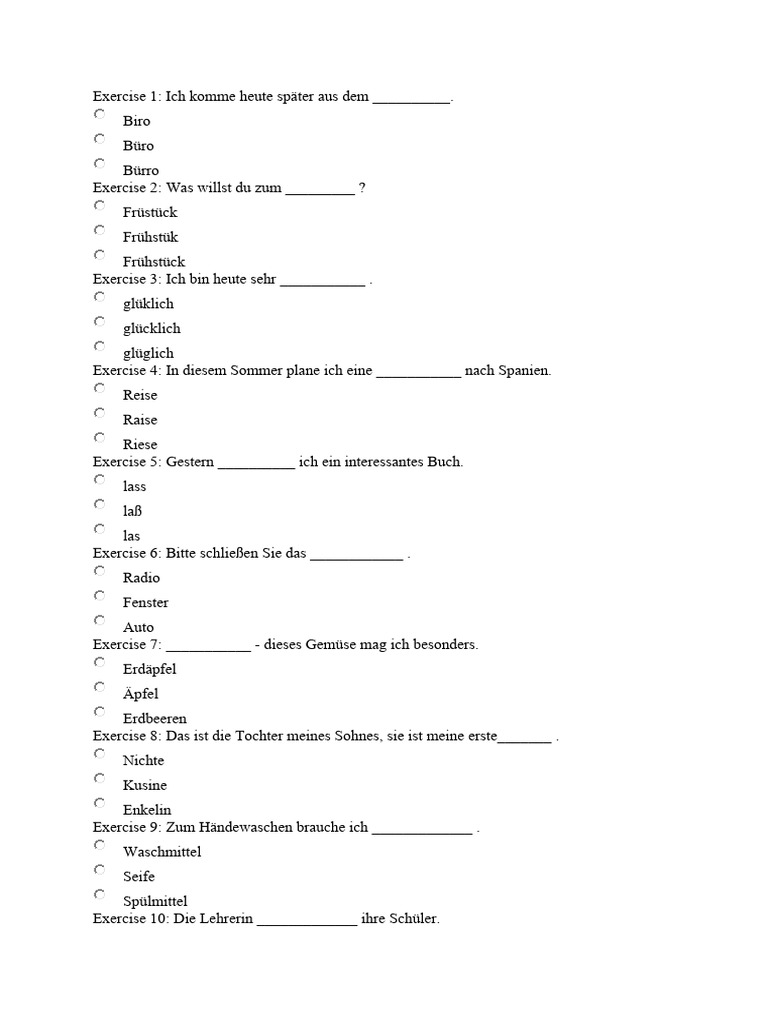 Deutsch Test | PDF