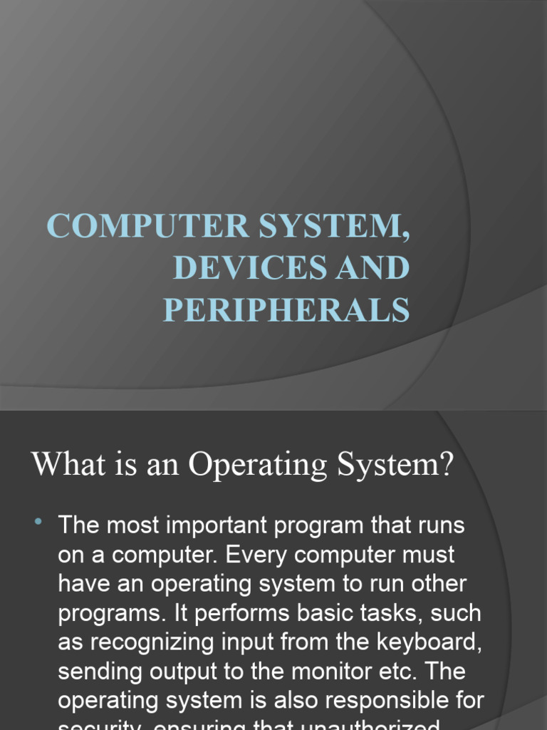 Overview of Computer Systems and Devices | PDF | Computer Data Storage ...