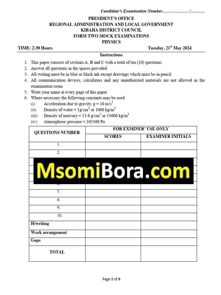 Physics Pdf Force Buoyancy