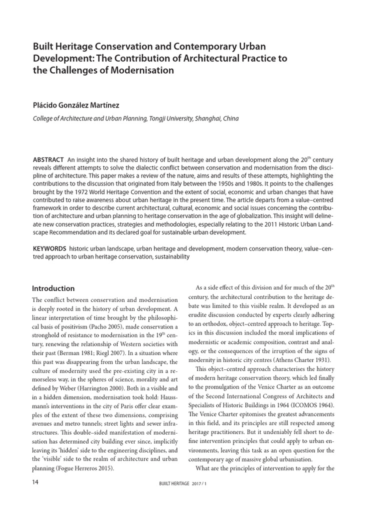 Built Heritage and Urban Development Insights | PDF | Urban Planning ...