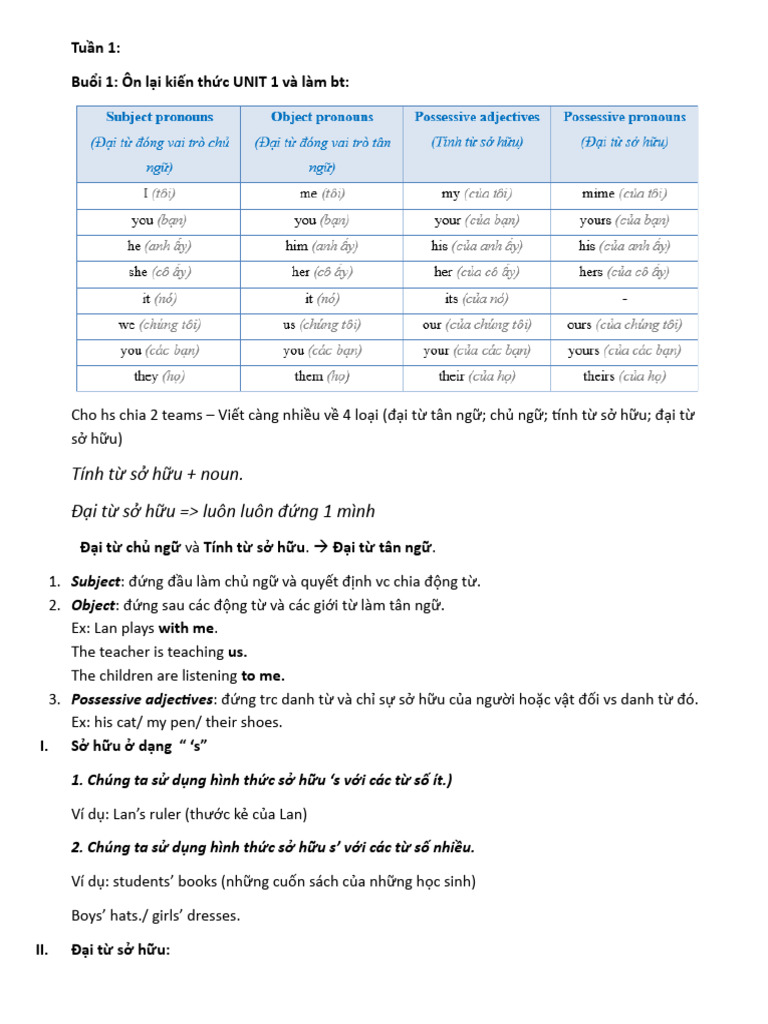 Giáo Án D y Hè L P 6 | PDF
