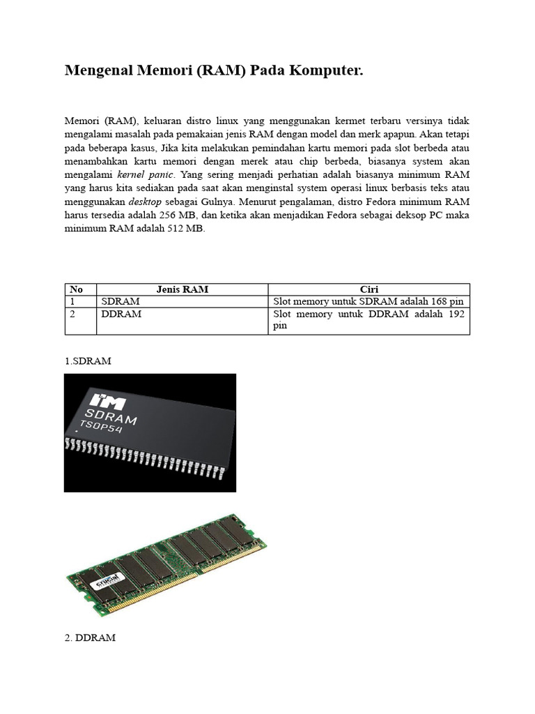 Memahami RAM untuk Distro Linux | PDF