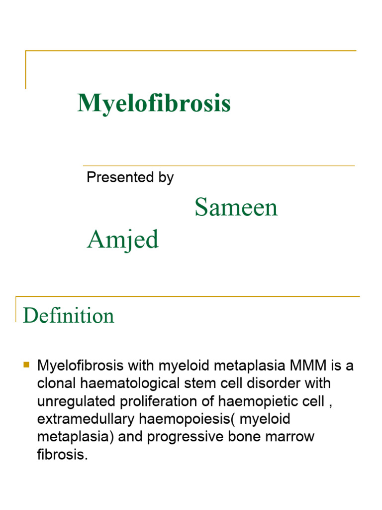 Myelofibrosis | PDF | Causes Of Death | Biology