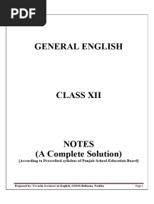 Urvashi - Complete Notes Xii-2021