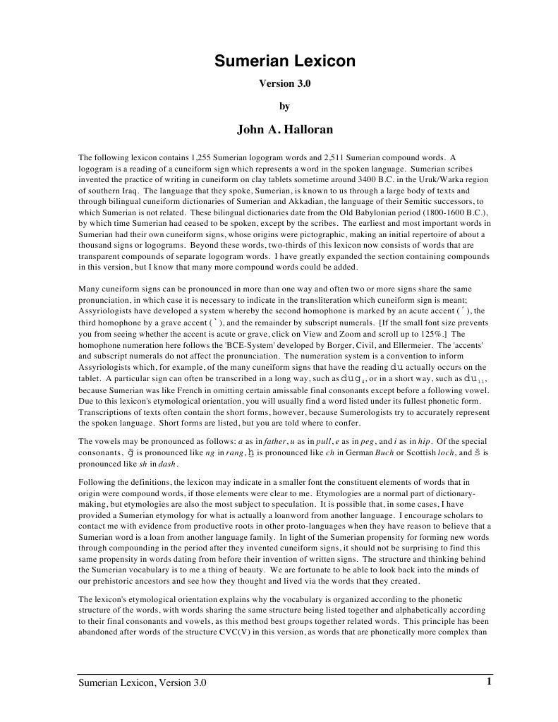 Sumerian | PDF | Grammar | Semiotics