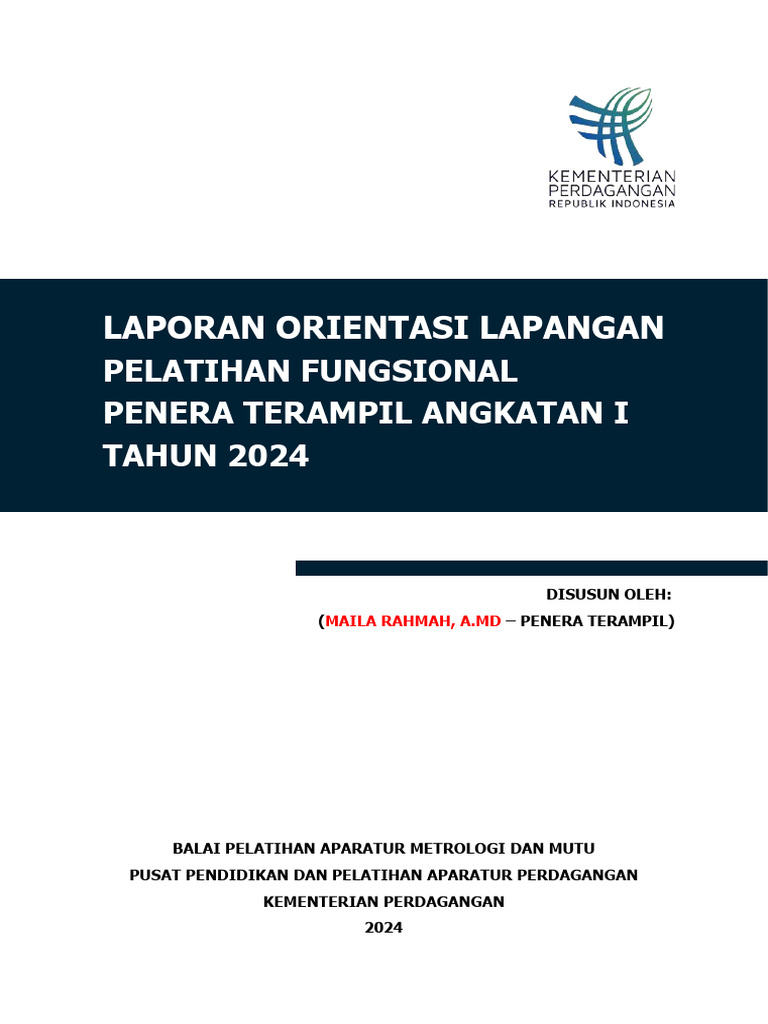 Laporan Orientasi Penera Terampil 2024 | PDF