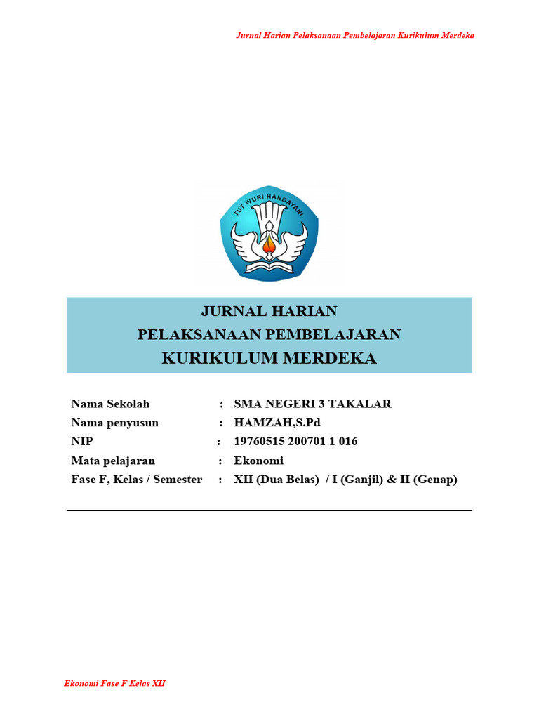 Jurnal Mengajar Harian Kurikulum Merdeka | PDF | Karier & Perkembangan ...
