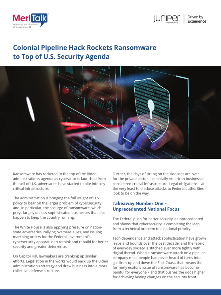 Ransomware: U.S. Cybersecurity Response | PDF | Security | Computer ...