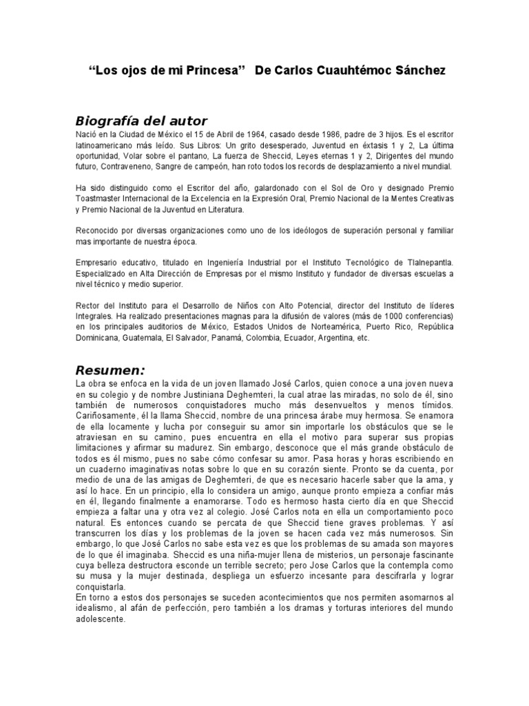 Carlos Cuauhtemoc Sanchez Biography