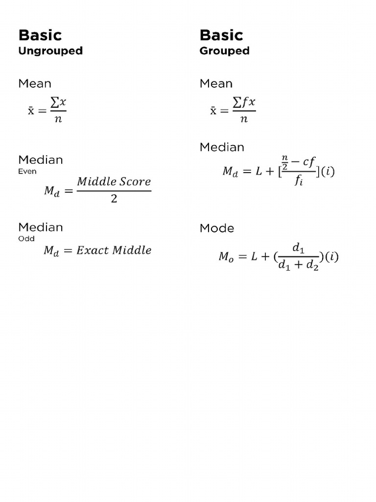 Math 10 4th quarter formulas and equations page 1 pdf