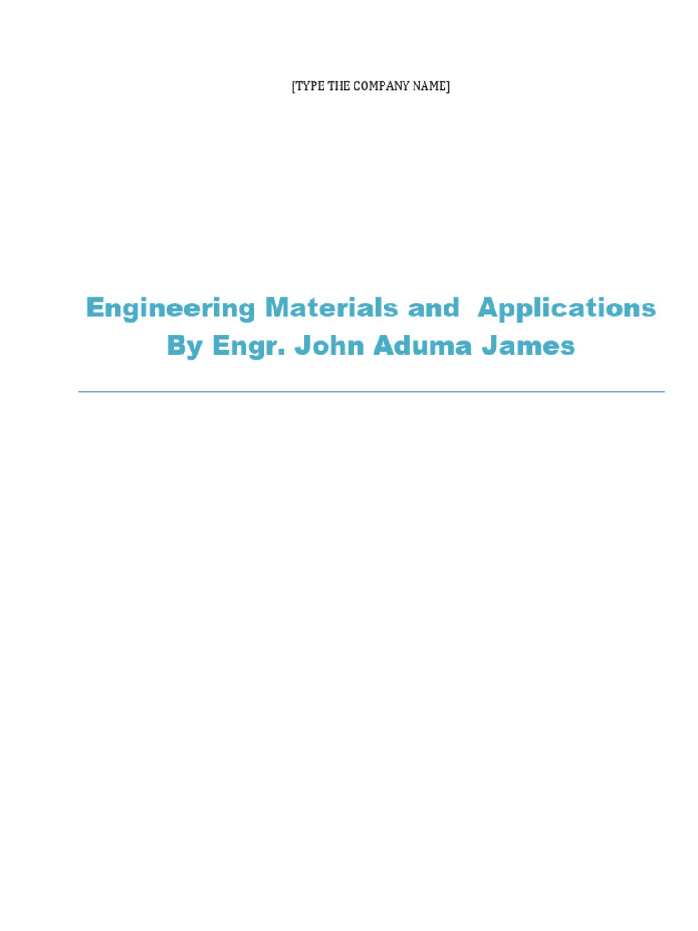 Engineering Materials Overview and Applications | PDF | Deformation ...