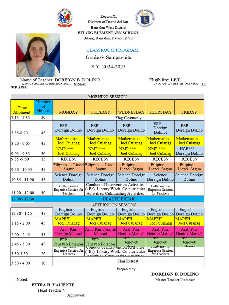 MATATAG Class Program | PDF | Childhood | Cognition