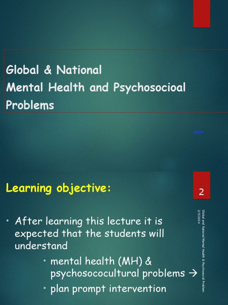 Global Mental Health Issues 2024 | PDF | Mental Health | Psychosocial