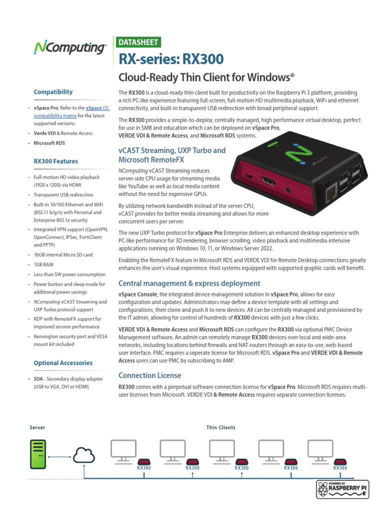 Datasheet RX-series RX300 (En) 760529 | PDF | Remote Desktop Services ...