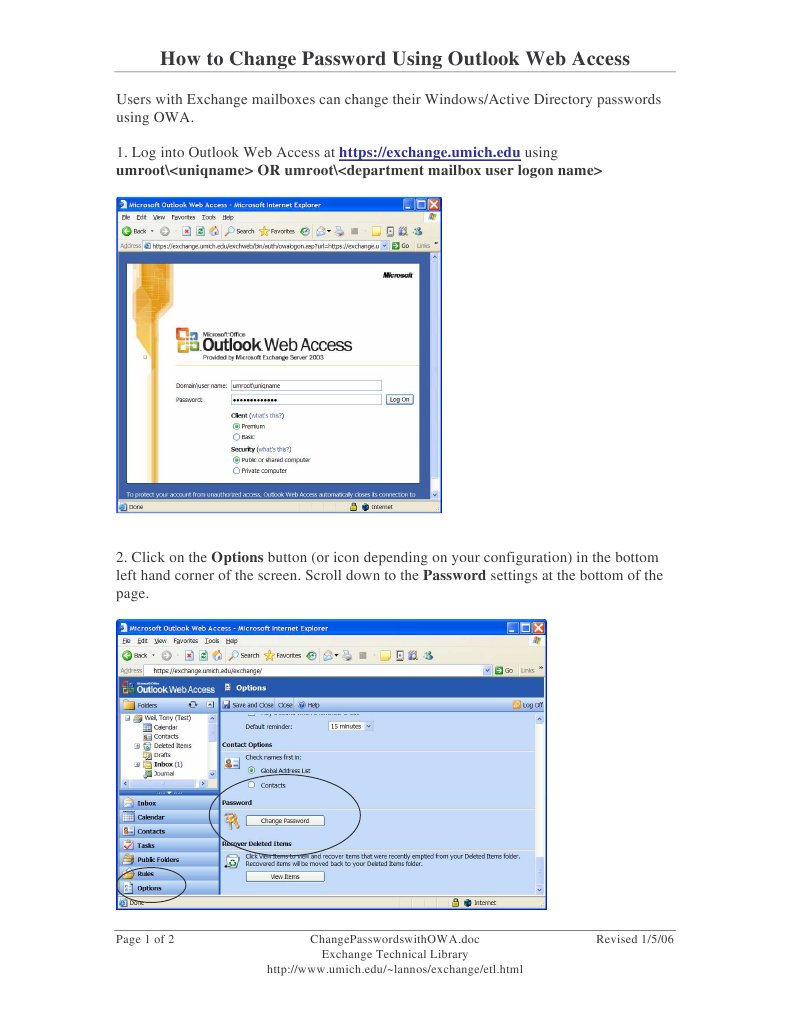 Change Passwords With Ow A | PDF