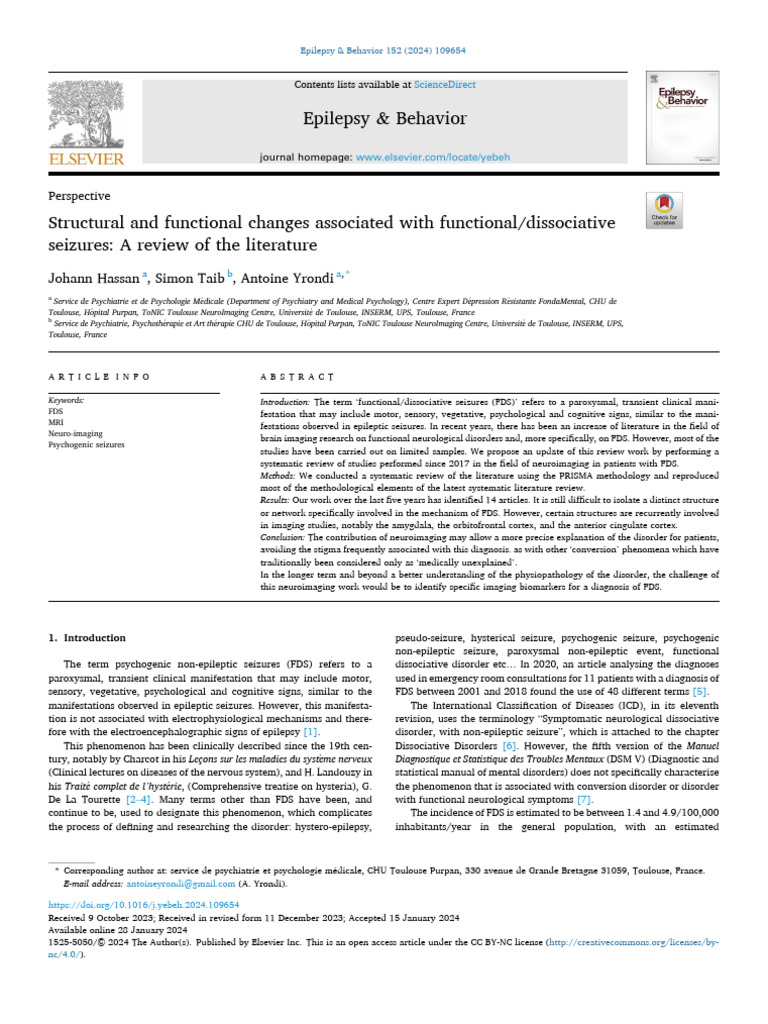 Structural and Functional Changes Associated With Functional ...