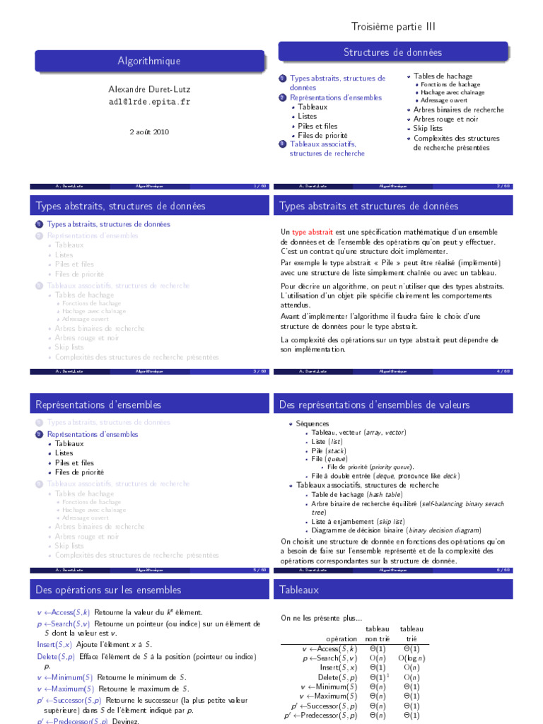 Structures de données et algorithmes | PDF | Mathématiques appliqués ...