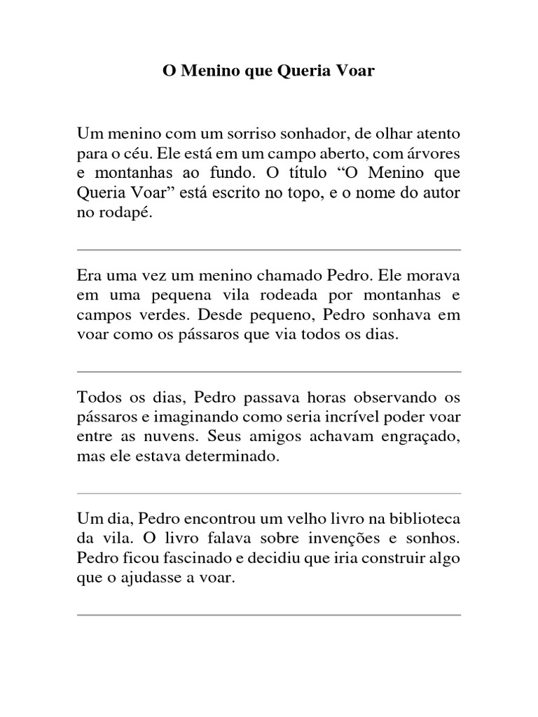 O Menino que Queria Voar | PDF | Ficção Geral