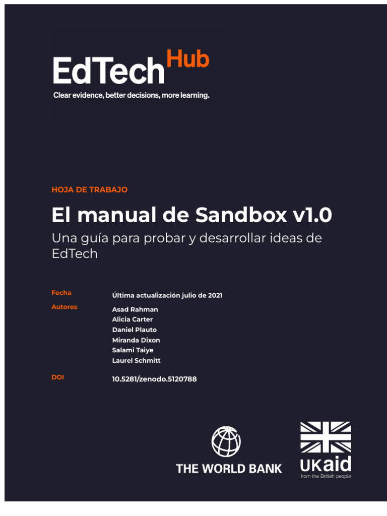 Guía de Sandbox para Innovación EdTech | PDF | Aprendizaje | Experiencia