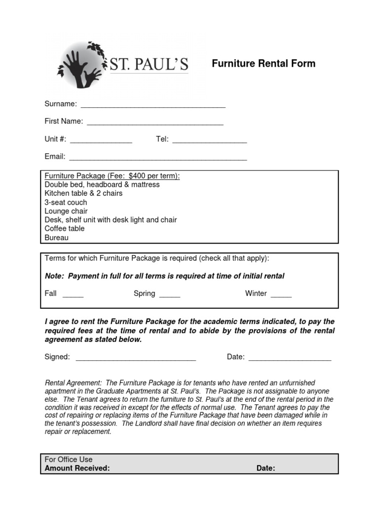 Grad Student Furniture Rental | PDF | Law | Home & Garden