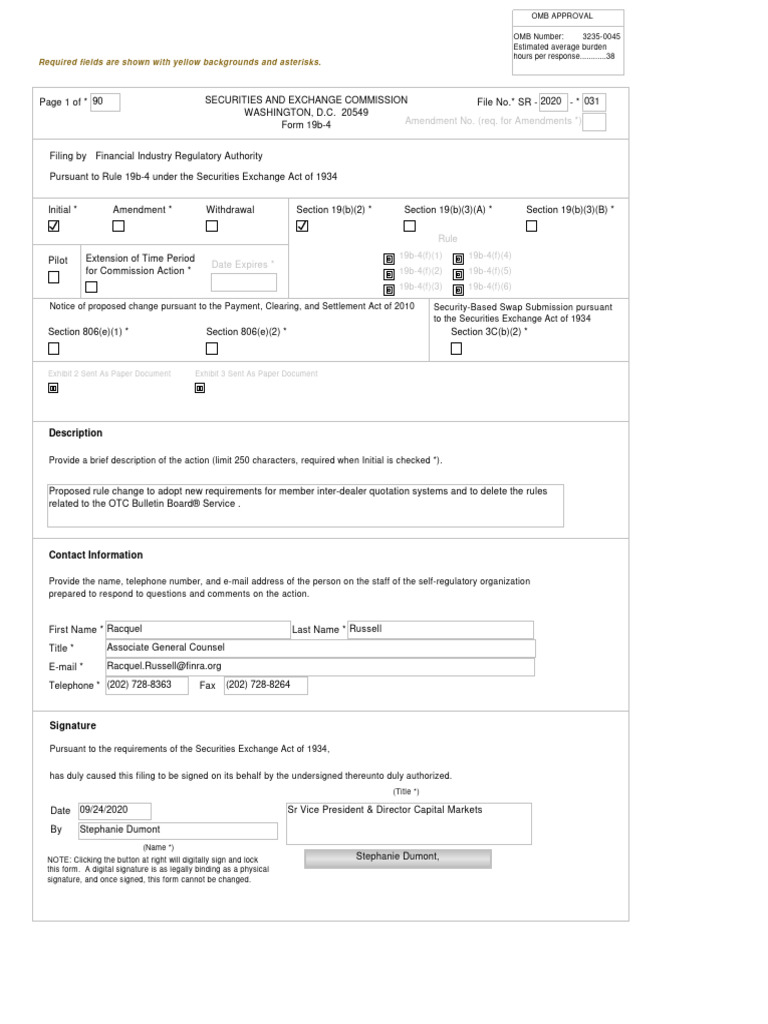 SR Finra 2020 031 | PDF | Stocks | Financial Industry Regulatory Authority