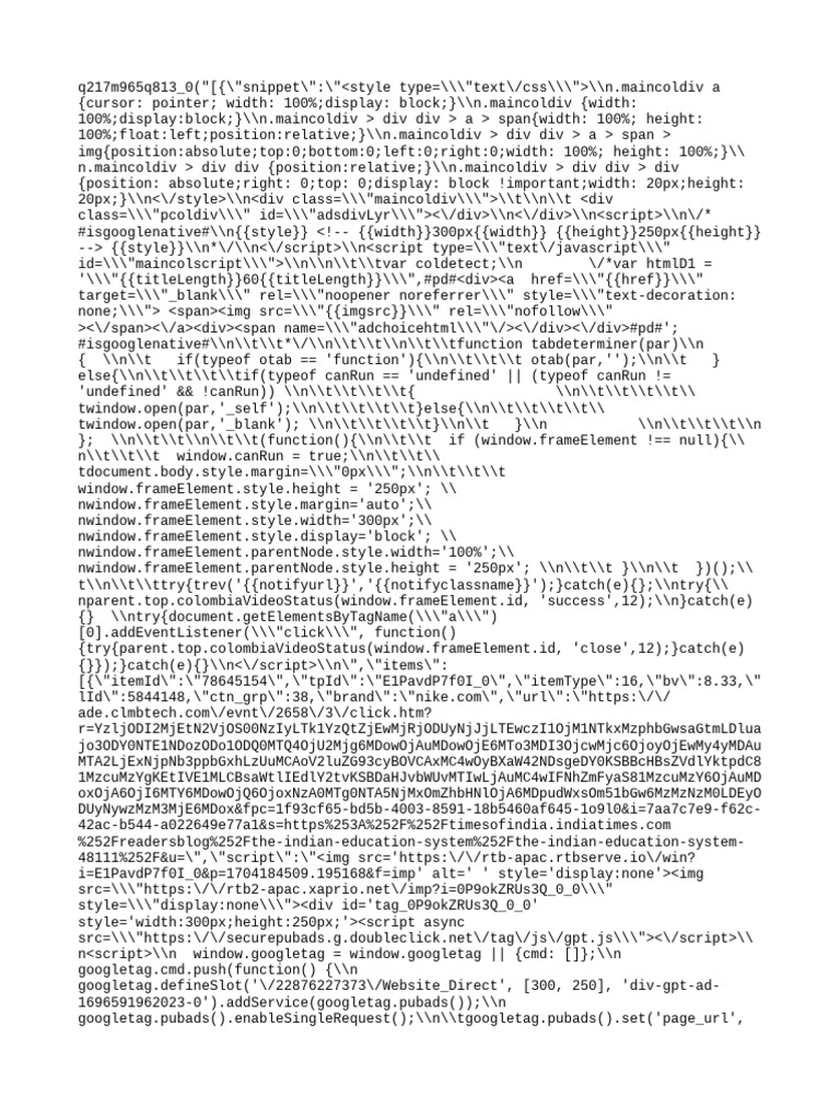 Ad Script and CSS Code Snippet | PDF | Computers