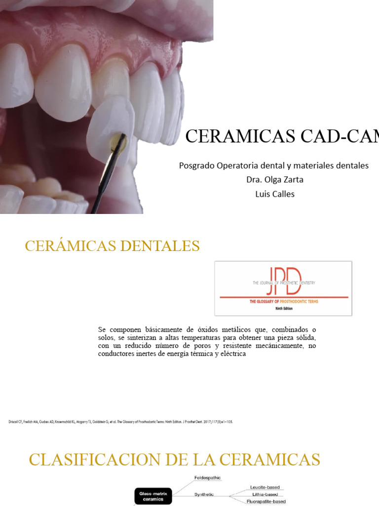 Cerámicas Dentales CAD-CAM: Tipos y Propiedades | PDF | Cerámica ...