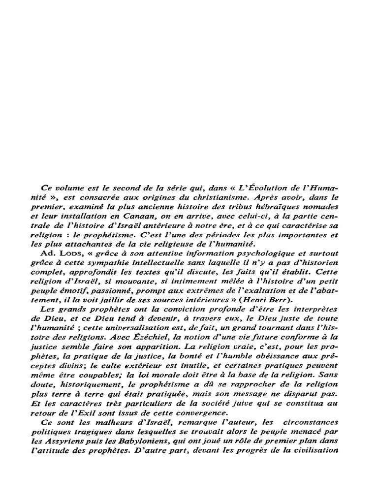 Les Prophètes d'Israël et leur Impact | PDF | Livres des Rois | Exil à ...