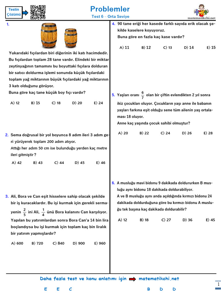 Problemler Test 6 O | PDF