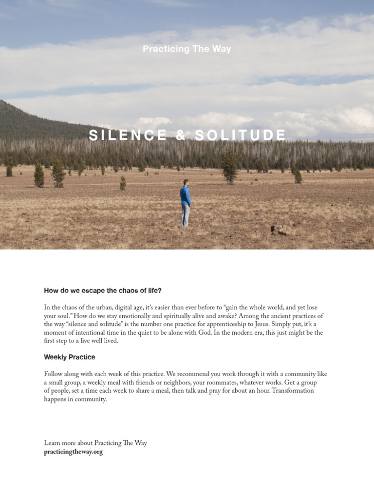 Silence and Solitude: A Weekly Guide | PDF | Lectio Divina | Prayer