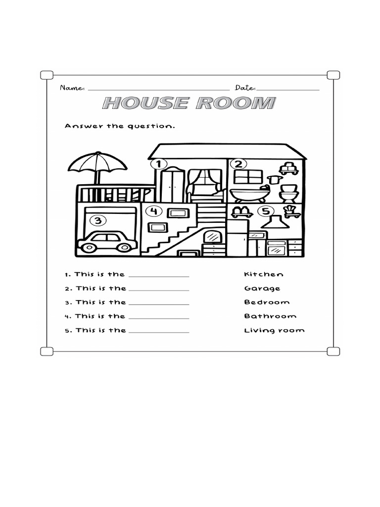 Free Printable Esl Worksheets Rooms in The House - 603.jpg | PDF