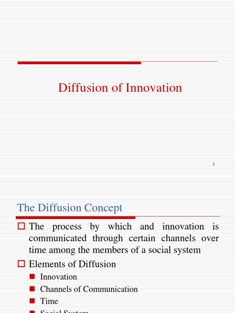 Understanding Innovation Diffusion Process | PDF | Innovation ...
