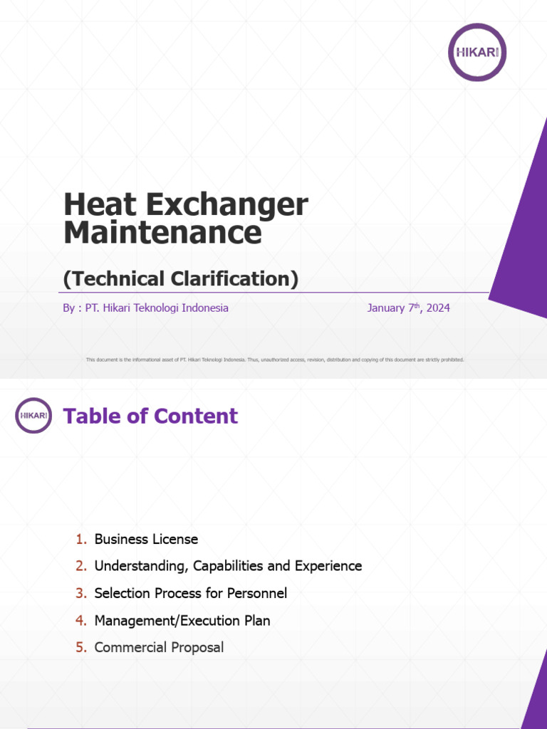 Heat Exchanger Maintenance Rev.00 | PDF | Heat Exchanger | Heat