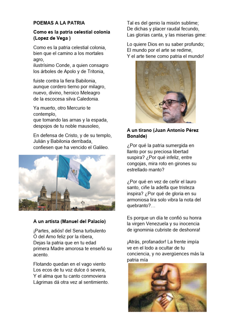 poemas a la patria Guatemala | PDF