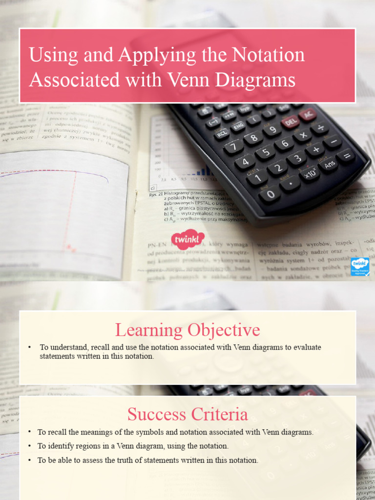 Venn Diagram Notation Guide | PDF | Empty Set | Numbers