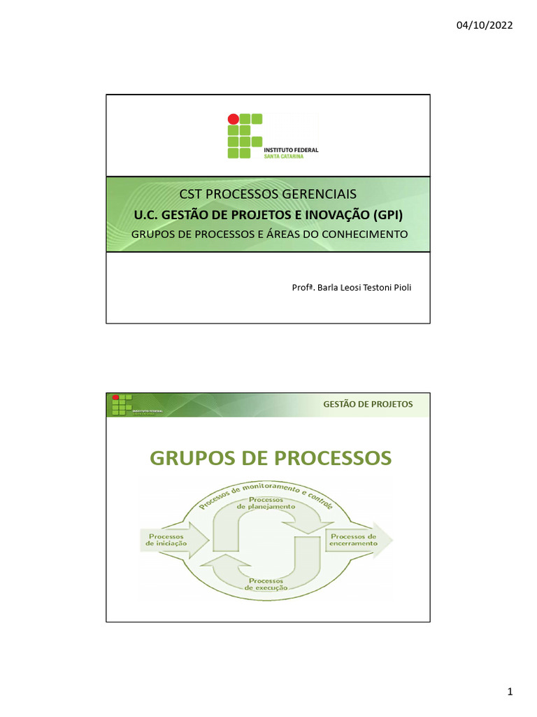Grupos de Processos em Gestão de Projetos | PDF | Despesa | Planejamento