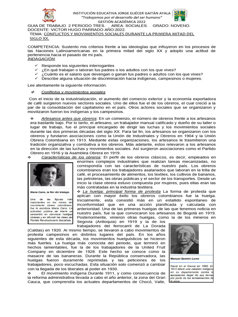 Masacre de Las Bananeras. | PDF
