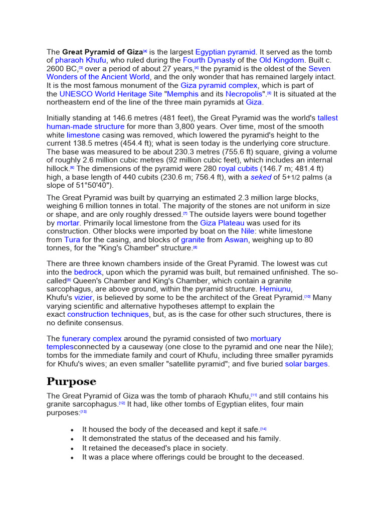 Khufu's Legacy: The Great Pyramid Insights | PDF | Egyptian Pyramids ...