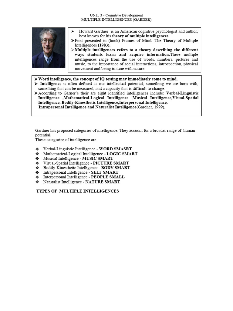 Understanding Multiple Intelligences | PDF | Intelligence | Cognition